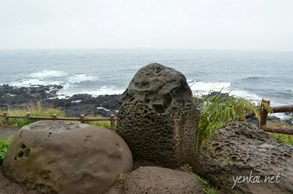 Volcanic black rocks